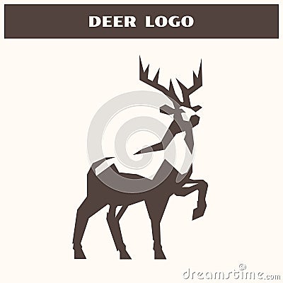 Elegant deer illustration, Proud Stag Vector Illustration