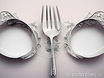 Elegant Dining Essentials: Captivating Spoon and Fork Imagery Stock Photo