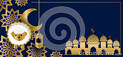 Elegant eid al adha banner template design Stock Photo
