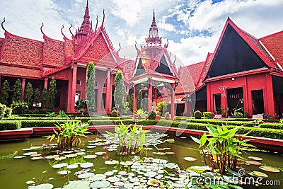 Elegant exterior of the National Museum of Cambodia Stock Photo