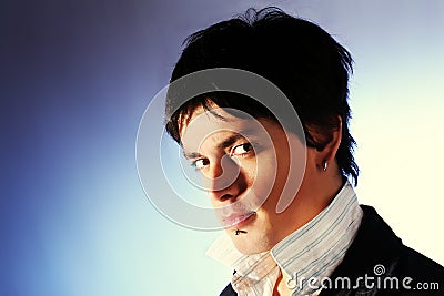 Elegant fashion man model Stock Photo