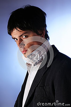 Elegant fashion man model Stock Photo