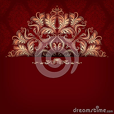 Elegant filigree ornament on seamless Vector Illustration