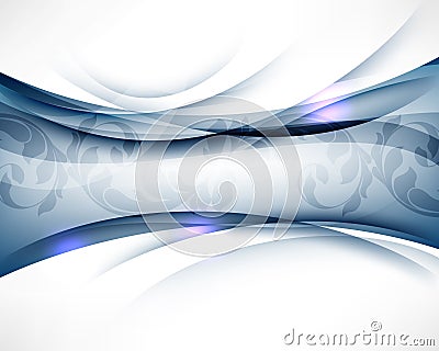 Elegant floral futuristic frame background Stock Photo