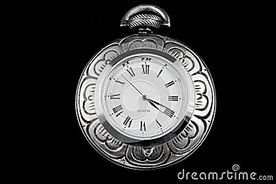 Elegant flower pocket watch Stock Photo