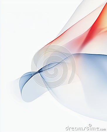 Elegant flowing patterns in soft colors create a serene atmosphere in abstract art Stock Photo