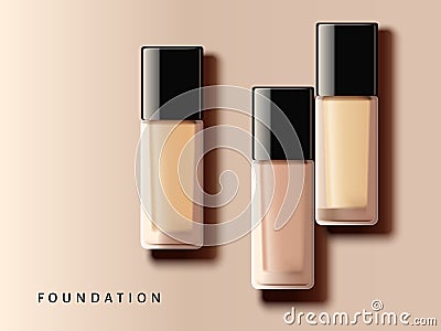 Elegant foundation collection Vector Illustration