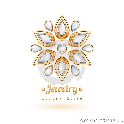 Elegant gemstones vector jewelry decoration. Vector Illustration