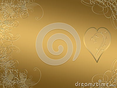 Elegant golden arabesque design Stock Photo