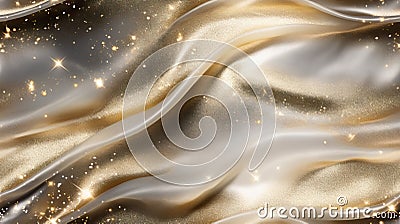 Elegant Golden Shimmering Abstract Background Glow Stock Photo