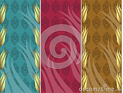 Elegant golden traditional ottoman turkish design Vector Illustration