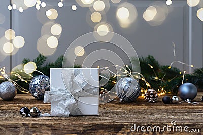 Elegant gray christmas Stock Photo