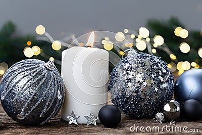 Elegant gray christmas Stock Photo