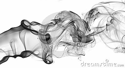 Elegant gray smoke swirl Stock Photo