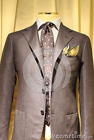 Elegant gray suit Stock Photo