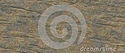 Elegant grey brown orange banner rock with cracked marble lines and grey parts like old stone. Stock Photo