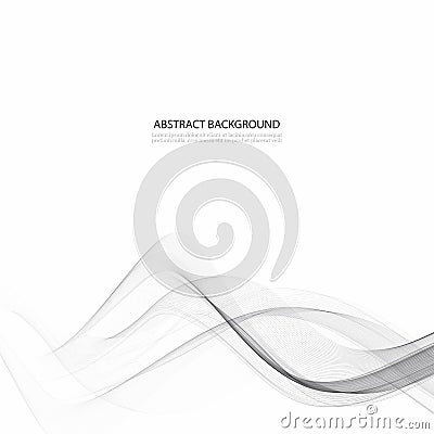 Elegant high-tech swoosh wave stream background. abstract smooth gray modern Graphic soft card template. Vector Illustration