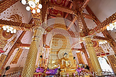 Elegant Interior of Wat Phra That Nong Bua Editorial Stock Photo