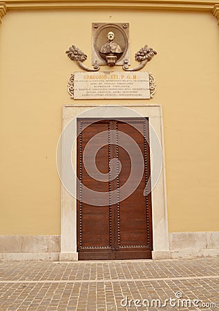 Elegant Italian door Stock Photo