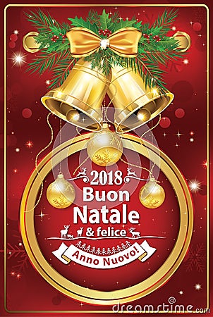 Elegant Italian New Year greeting card for companies Stock Photo