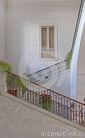 Elegant Italian staircase design Stock Photo