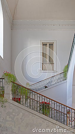 Elegant Italian staircase design Stock Photo