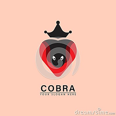 elegant king cobra logo icon Vector Illustration