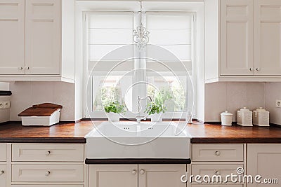 Elegant kitchen furniture Stock Photo