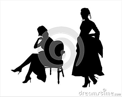 Elegant ladies Vector Illustration