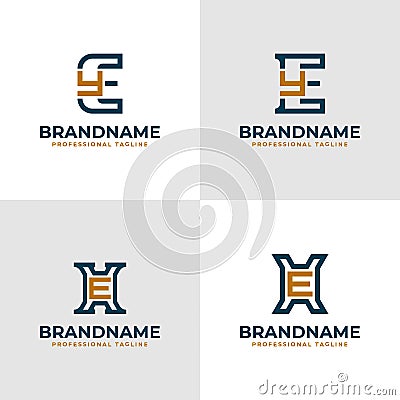 Elegant Letters EY and YE Monogram Logo, suitable for business with EY or YE initials Vector Illustration