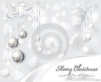 Elegant light Christmas background Vector Illustration