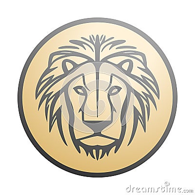 Elegant lion illustration Vector Illustration