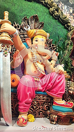 Elegant Lord Ganesha Stock Photo