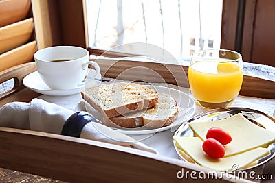 Elegant luxury breakfast Stock Photo