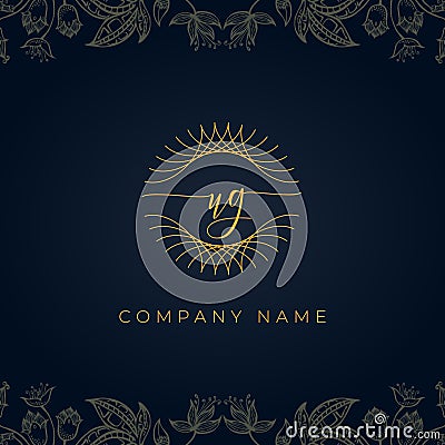 Elegant luxury letter UG logo Vector Illustration