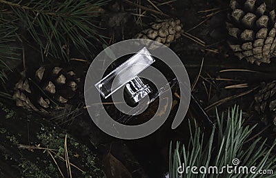 Elegant male perfume bottle Stock Photo