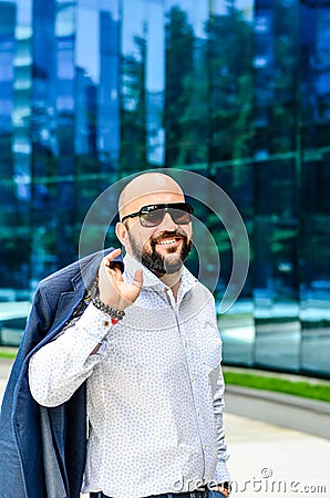 Elegant man outdoor Stock Photo