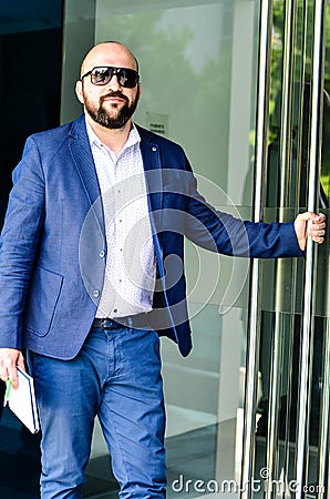 Elegant man outdoor Stock Photo