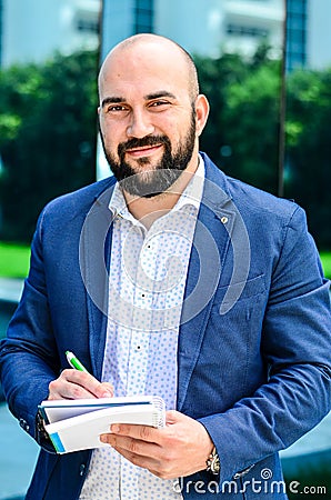 Elegant man outdoor Stock Photo