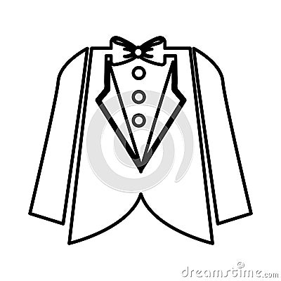 Elegant masculine dress icon Vector Illustration