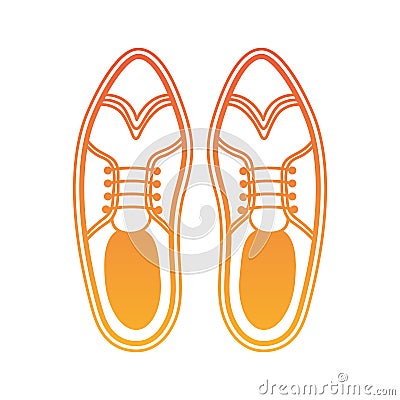 Elegant masculine pair shoes Vector Illustration