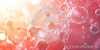 Elegant medical conference backdrop with modern molecule network patterns and soft gradient shading Stock Photo