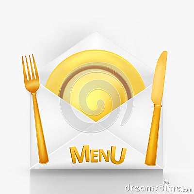 Elegant menu card concept Stock Photo