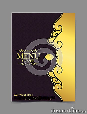Elegant menu cover design template Stock Photo