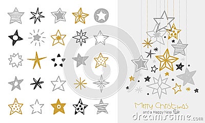 Elegant Merry Christmas background, banner and greeting card Vector Illustration