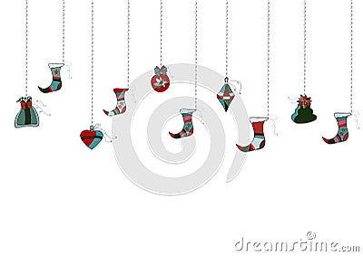 Elegant Merry Christmas card vector Free Vector Vector Illustration