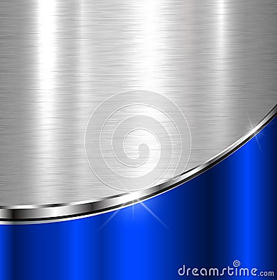 Elegant metallic background with brushed metal texture Vector Illustration