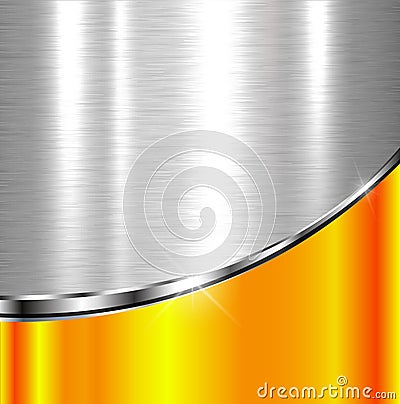 Elegant metallic background with brushed metal texture Vector Illustration