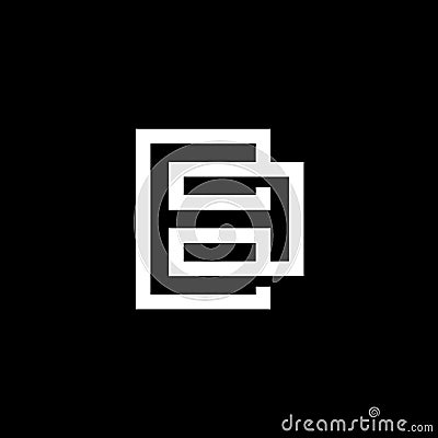 Elegant Modern Black and White Color Letter B Initial Based Icon Logo Design - Vector Vector Illustration