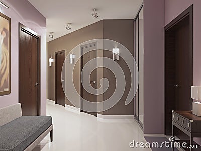 Elegant modern hallway trend Stock Photo